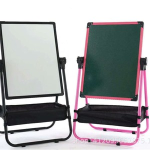 Children's Double Sided Drawing Board 47x52cm Magnetic Foldable Stand Type For Toddlers Age 2 4 Years Pink Blue - Product Image 1