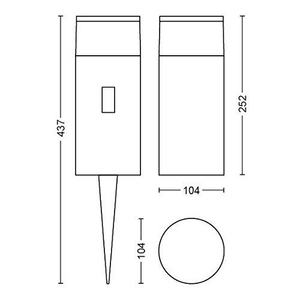 Lampe de jardin et lampadaire extérieur intelligent PHILIPS <span class=keywords><strong>Calla</strong></span> IP66 en acier importé, compatible HomeKit HUE - Product Image 3