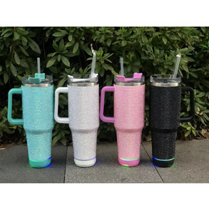 Tùy chỉnh 40oz kim cương Bluetooth Loa cách điện <span class=keywords><strong>Coffe</strong></span> ly Bling Rhinestone chân không Tumblers với Bluetooth Loa - Product Image 1