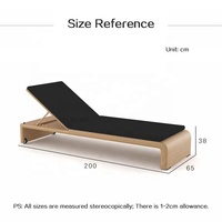 Vente chaude en plein air rotin chaise longue roues pour hôtels stations balnéaires clubs de plage villas pour cours plage piscine zones
