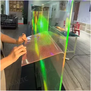 Layar film led transparan film led untuk kaca diinstal bermain iklan lembut kaca film transparan layar led