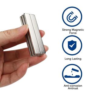 Aimants permanents puissants en néodyme rectangulaires N52 N45 N35 <span class=keywords><strong>pour</strong></span> usage industriel, soudage et pliage, revêtement Ni-Cu-Ni, en stock - Product Image 6