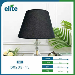 Commercio all'ingrosso elegante nero PVC e lino paralume moderno stile vittoriano interno cono modello di luce per la decorazione della casa - Product Image 1