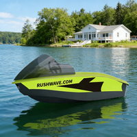 Jet ski électrique RUSHWAVE V1 16kw 50kw/h Vitesse maximale 52km/h Moto nautique personnelle en matériau ASA respectueux de l'environnement Bateau à eau automatique