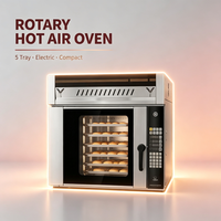 Four à chariot rotatif électrique commercial 5 plateaux, four à convection à air chaud pour la cuisson du pain, équipement de boulangerie