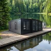 Maison extensible à double aile de 20 pieds, maison pliable, maison modulaire préfabriquée, mini-maison pour résidence et bureau
