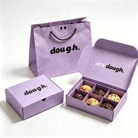 Caja de Galletas Ecológica con Logotipo Personalizado, Caja de Cartón para Alimentos, Embalaje para Aperitivos, Impresión a Color Personalizada, Caja para Postres de Panadería