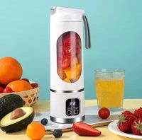 Elektrische Masticating Juicer Blender 450ML USB Oplaadbaar Draagbaar 12 Roestvrijstalen Messen Buiten- en Autogebruik Borstelloze Motor