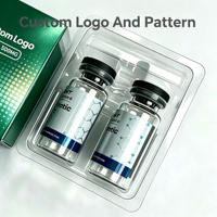 Boîte en papier couleur avec hologramme UV 3D, plateau, étiquette respirante résistante à la chaleur, conception personnalisable gratuite, pelliculage mat, flacon de 3 ml, 5 ml, 10 ml