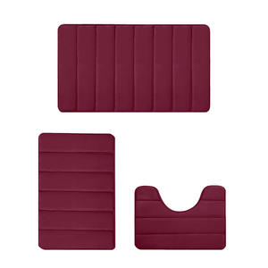 מודרני מפוספסים פשוט של אלמוג פסים סופג יד לא להחליק לכבס יד רחיצה תלת-חתיכות מרן - Product Image 6