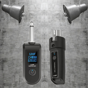 ميكروفون لاسلكي للجيتار بتردد 2.4 جيجاهرتز للأداء المسرحي، ميكروفون لافالييه محمول باليد مع موصل USB و6.35 ملم وXLR، ملحقات موسيقية من البلاستيك - Product Image 4