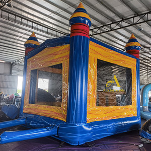 บ้านลมเป่าลมสำหรับงานปาร์ตี้ พร้อมสไลเดอร์ PVC ของเล่นสนามเด็กเล่น กระโดดเล่นสนุก มาพร้อมเครื่องเป่าลม รูปทรงบ้านลมทะเล - Product Image 6