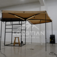Auvent de voiture à 270 degrés, tissu Oxford 600D, PVC 1000G, bande LED, double tige, pieds réglables 2M/2.5M, OEM