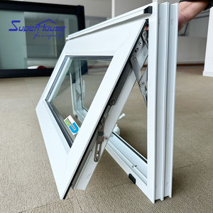 Fenêtre à battant en verre de haute qualité avec manivelle, idéale <span class=keywords><strong>pour</strong></span> la <span class=keywords><strong>maison</strong></span> et le bureau, en verre trempé et <span class=keywords><strong>plastique</strong></span>, <span class=keywords><strong>pour</strong></span> salle de bain et cuisine - Product Image 2