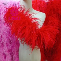 Plumes d'autruche pour couture, plumes de 2M de qualité, écharpe en plumes d'autruche, boa teint pour artisanat, fête, mariage, vêtements, robe