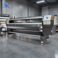 Impresora Industrial de Solventes de 3.2m, Cabezales de Impresión Konica KM512l, 4-8 Cabezales, Máquina de Inyección de Tinta de Formato Ancho para Publicidad Exterior