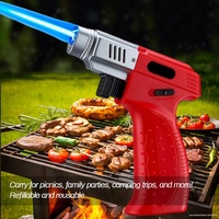 Pistola de Soldadura con Llama Ajustable, Estilo Pistola Reversible, Encendedor de Cigarrillos de Lujo a Prueba de Viento con Explosión Directa