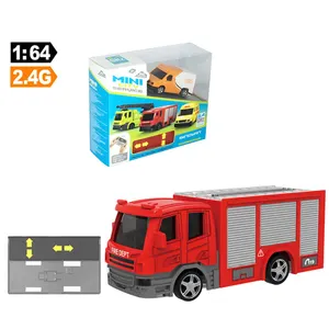 SINOVAN 2.4G 1:64 RC 미니 자동차 장난감 조명 라디오 제어 장난감 rc 소방차