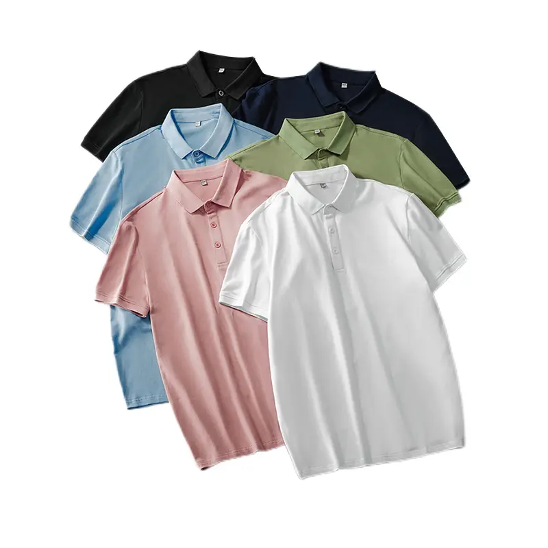 Polo Áo Sơ Mi Nam Ngắn Tay Áo cotton t Áo sơ mi lỏng màu rắn quảng cáo Áo Sơ Mi Nam quần áo công sở giản dị