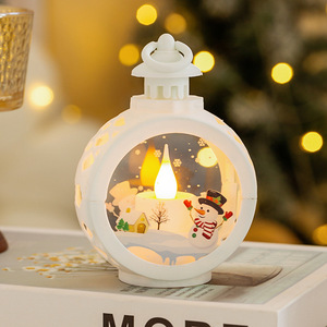 New Christmas <b>LED</b> Candle Lantern Retro Santa Claus Snowman Electronic Night <b>Light</b> for Xmas <b>Tree</b> Hanging Tabletop Home Decor Gift - Product Image 5