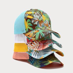 Hawaii Vacation Inspired Men Women Casual Baseball Cap Curved Breathable Sunshade Hat Silk <b>Screen</b> Printed <b>Leaf</b> Promotional - Product Image 2