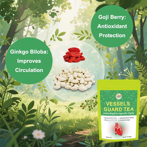 หลอดเลือดปกป้องชา10-สมุนไพรชา Synergy กับแปะก๊วย biloba และ Polygonatum เพื่อเพิ่มการไหลเวียนของเลือดและพลังของหลอดเลือดสำหรับผู้ใหญ่ - Product Image 5
