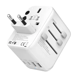 Worldplug PD 30W Universal Steker Listrik Soket Pengisi Daya Dinding Seluruh Dunia Tipe C Travel Plug Adapter Converter dengan USB