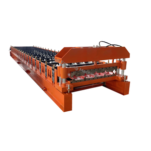 Bán nóng máy lợp kim loại tự động cuộn một lớp tạo thành mái ngói làm với bánh răng mang các thành phần cốt lõi động cơ - Product Image 1