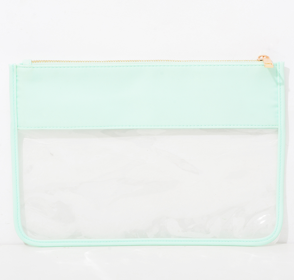 #21 PVC transparente color menta