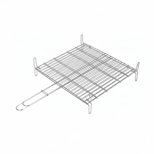 Griglia doppia in acciaio inox 50x50cm (Sauvic 2686) - Product Image 2