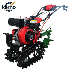 Self-propelled Crawler Fertilizer Tiller Machine 9hp Diesel Double Chain Rail Rotary Cultivator 49cm Work Width for Agricultural - Product Image 1