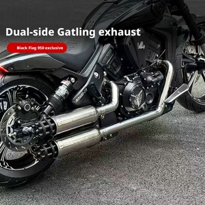 Tubo di Scarico Completo Modificato Benda Black Flag 500/950, Doppia Uscita Sinistra e Destra, Suono Profondo e Basso, Parte di Modifica <span class=keywords><strong>Moto</strong></span> - Product Image 1