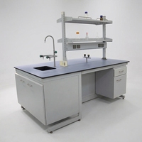 Table de laboratoire en acier moderne, banc de laboratoire sur mesure pour l'école et l'hôpital