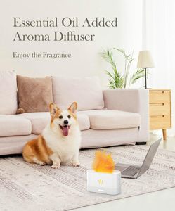 Flame Aroma <b>Diffuser</b> Electric USB Portable Ultrasonic Aromatherapy Humidification Night Light <b>LED</b> Flame Light for - Product Image 5