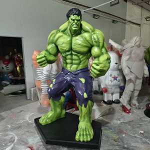Escultura de Fibra de Vidrio a Precio de Fábrica, Gran Escultura de Resina del Superhéroe <span class=keywords><strong>Hulk</strong></span>, Escultura Decorativa para Calles Comerciales - Product Image 1