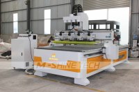 Routeur électrique multi-broches MS1330-4, machine de gravure CNC avec commande PLC Syntec et boîte de vitesses pour portes en bois