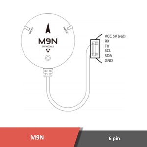 Module GPS Holybro M9N avec antenne céramique boussole IST8310, câble de 26 cm, connecteur 6 broches/10 broches - Product Image 4