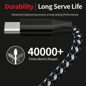 High Quality OEM ODM 3A PD QC 1m Customize Nylon Braided Aluminum Alloy Usb a to Type c Usb <b>Charging</b> Data <b>Cable</b> - Product Image 4