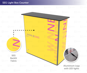 Op maat gemaakte gevelstand beursstand reclamestand dubbelzijdige led reclame segment lichtbak textielwand - Product Image 5