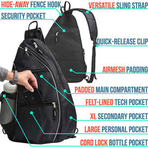 Nuevos deportes tenis racketball Pickleball paletas bolsa Gery duradero tenis bolsa Padel raquetas Pickleball tenis mochila - Product Image 2