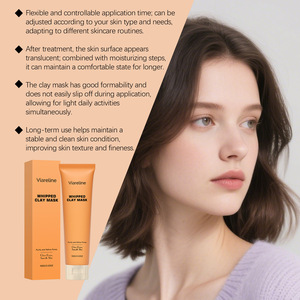 Mascarilla de barro para limpieza de poros, limpieza diaria de la piel del rostro, suave y no aprieta, mascarilla práctica. - Product Image 4