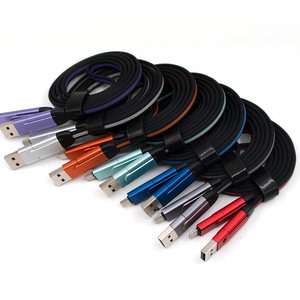 Tùy chỉnh 1m 1.5M 2M <span class=keywords><strong>6</strong></span> trong 1 nylon bện phẳng nhiều dữ liệu USB Loại-C nhanh chóng sạc cáp - Product Image 6