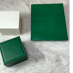 Boîte à montre rectangulaire en cuir PU imperméable avec logo personnalisé, boîte de luxe verte pour hommes et femmes - Product Image 4