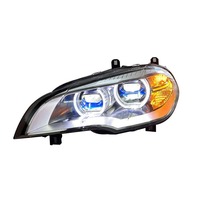 X5 E70 mise à niveau des phares pour BMW 2007-2013 X5 LED lampe frontale Style Laser DRL Signal Auto lumières modifiées Hid double lentille myrtille