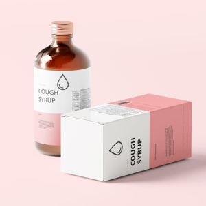Produit personnalisé petite boîte pliante boîte de papier de carton blanc pour médicament supplément sirop multivitamine bouteille boîte d'emballage - Product Image 1