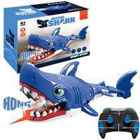 Jouets interactifs pour enfants, requin à queue oscillante, modèle de requin télécommandé 2,4 GHz avec bouche ouverte et musique