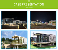 Luxe Moderne Extérieur Portable Mobile Glamping Espace Capsule Resort Hôtel Petite Maison maison de conteneur de luxe