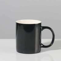 Tasses en céramique de grès blanches de luxe personnalisées couleur bonbon, compatibles micro-ondes, marque Rubysub, pour usage domestique, vente en gros