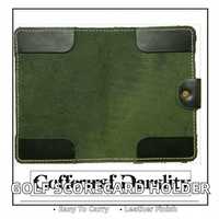 Porta Scorecard e Copertina per Libretto di Metraggi in Pelle PU Boshiho, Regalo di Natale Fatto a Mano per Golfisti, Modello BOSZ26031901