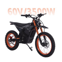 Tout nouveau VTT électrique tout-terrain de 17 pouces avec batterie lithium-ion 60V/3500W, moteur sans balais, double suspension, vitesse maximale de 60 km/h